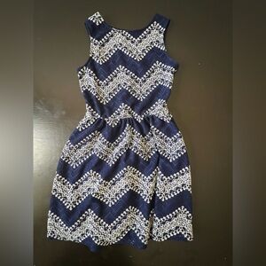 Xhilaration Asymmetrical Dress in Navy Blue